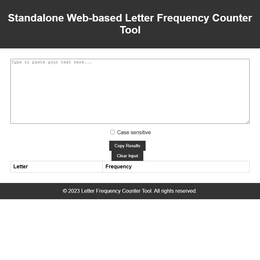 Letter Frequency Counter