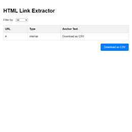 HTML Link Extractor