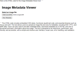 Image Metadata Viewer