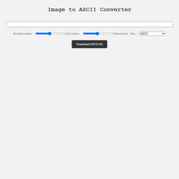 Image to ASCII Converter