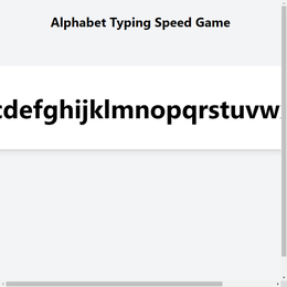 Alphabet Typing Speed