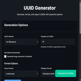 UUID Generator | Create and Export UUIDs