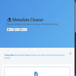 Metadata Cleaner - Remove Sensitive Information from Files