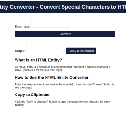 HTML Entity Converter