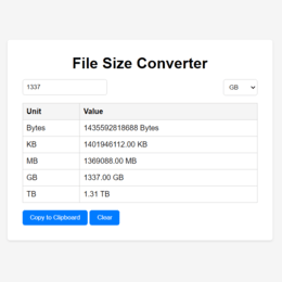 File Size Converter