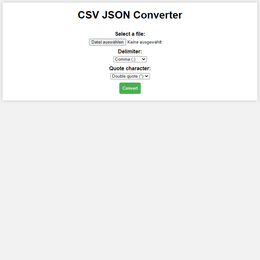 CSV JSON Converter